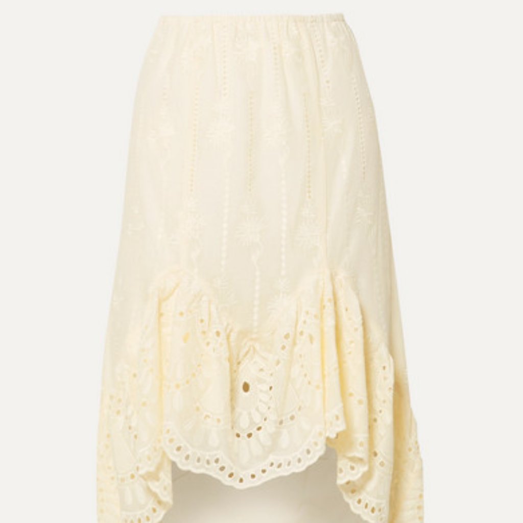 Anna Sui Asymmetric Cotton Skirt